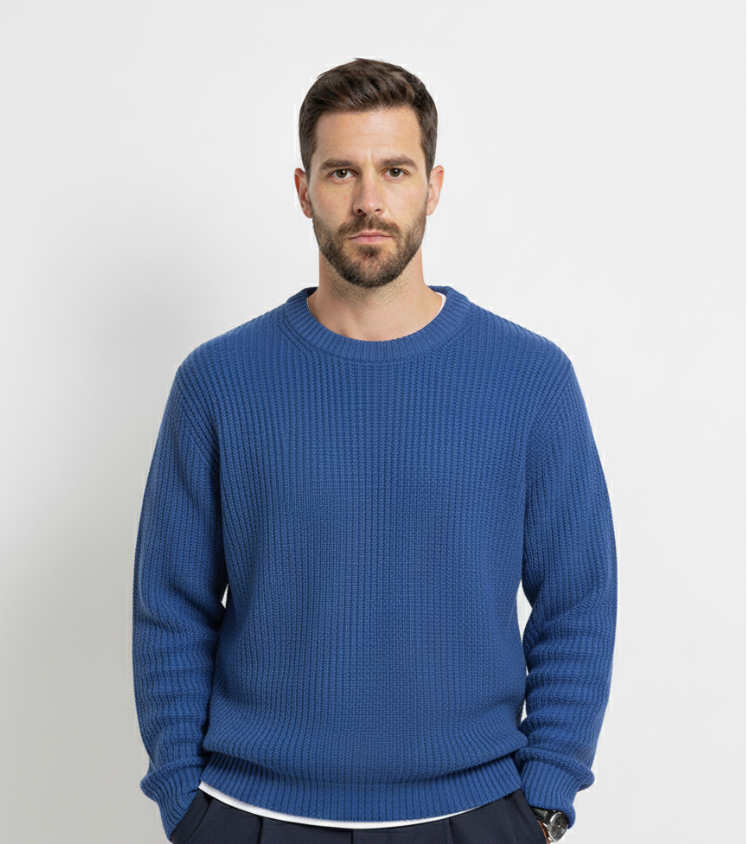 Montarello Ribbed Knit Crew Sweater