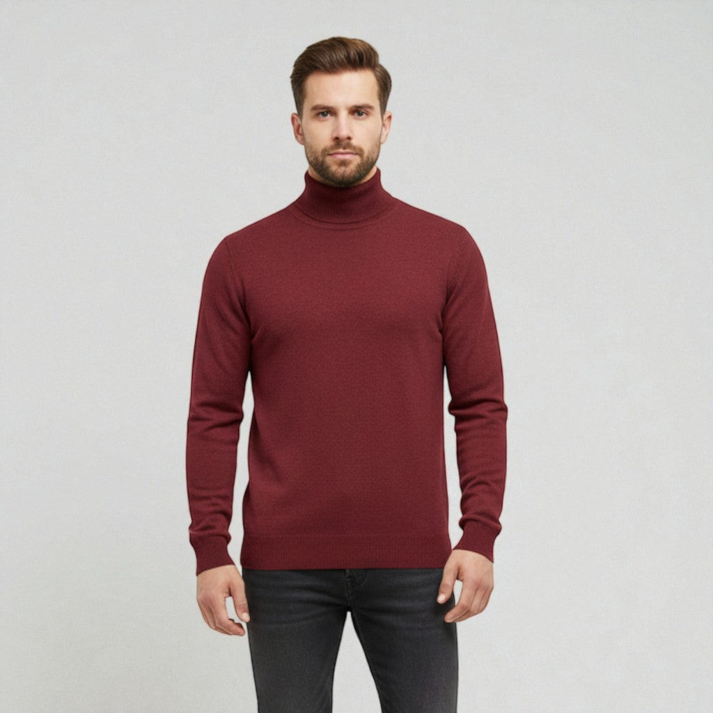Montarello Classic Turtleneck Knit Sweater