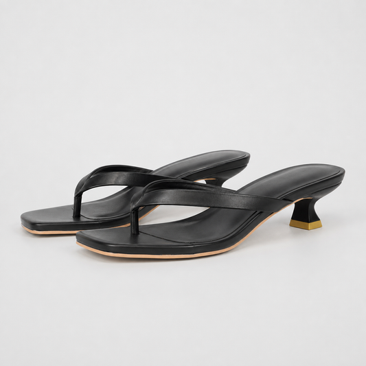 Montarello Women's Kitten Heel Party Thong Sandals
