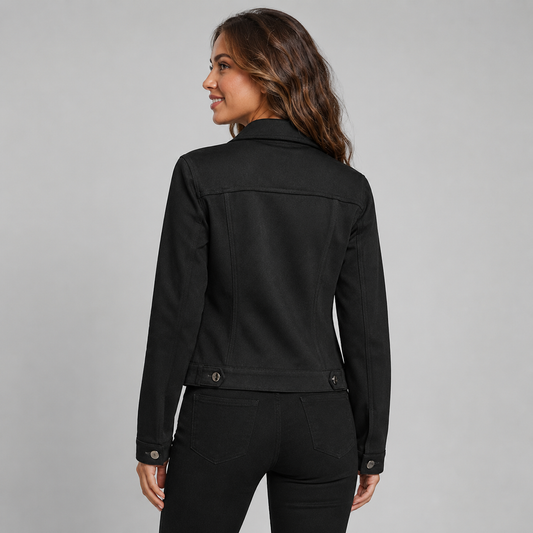 Montarello Women's Suede-Look Trucker Jacket