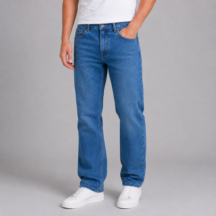 Montarello Men's Jeans Straight Leg Regular Fit Denim