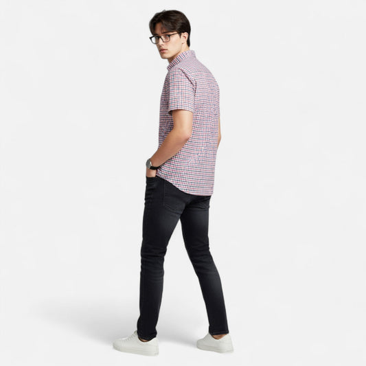 Montarello Oxford Cotton Short-Sleeve Shirt
