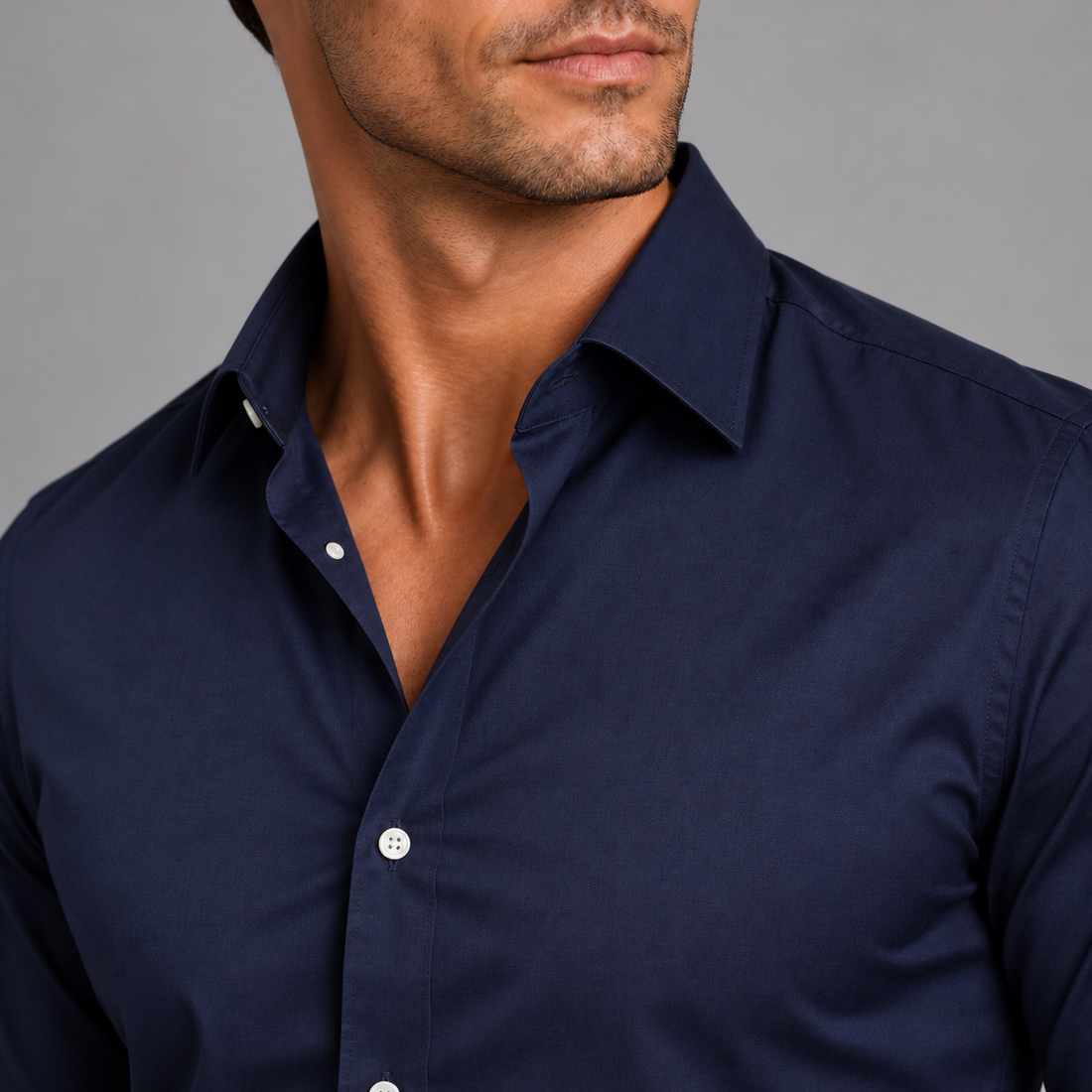 Montarello Men's Slim Fit Satin-Look Stretch Shirt