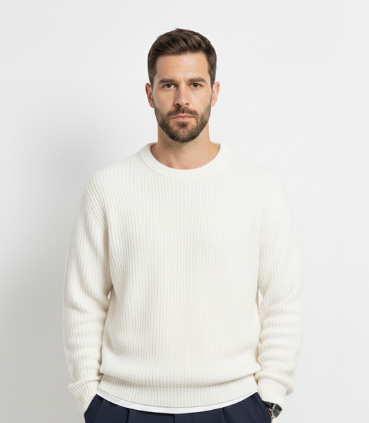 Montarello Ribbed Knit Crew Sweater