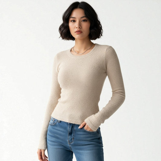 Montarello VelvetMesh Fitted Knit Top