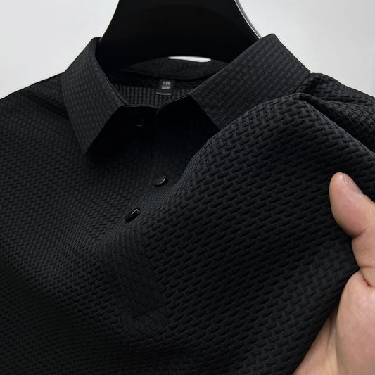 Montarello Men’s Textured Knit Polo Shirt