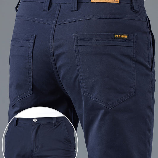 Montarello Men's Slim Fit Work Trousers with Straight Leg