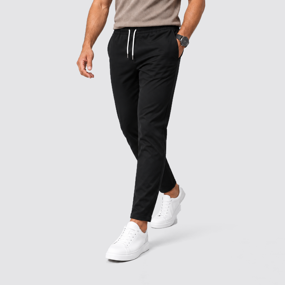 Montarello drawstring trousers - Black - walking