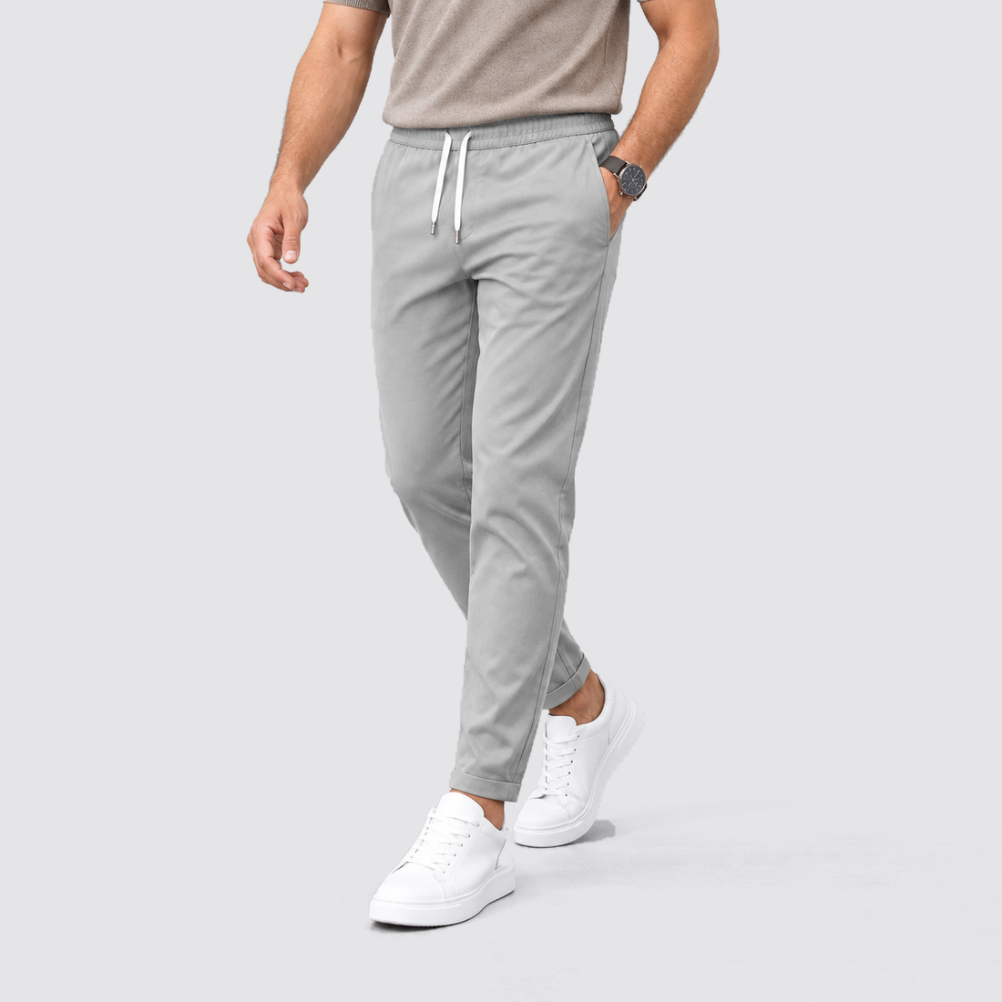 Montarello drawstring trousers - Grey - walking