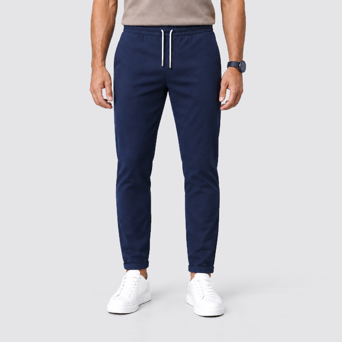 Montarello drawstring trousers - Navy Blue - front