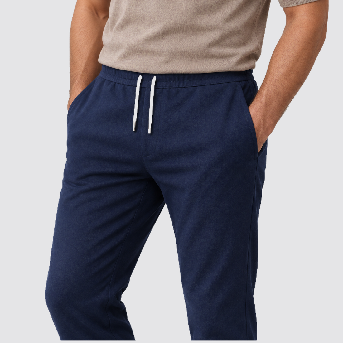 Montarello drawstring trousers - Navy Blue - waist