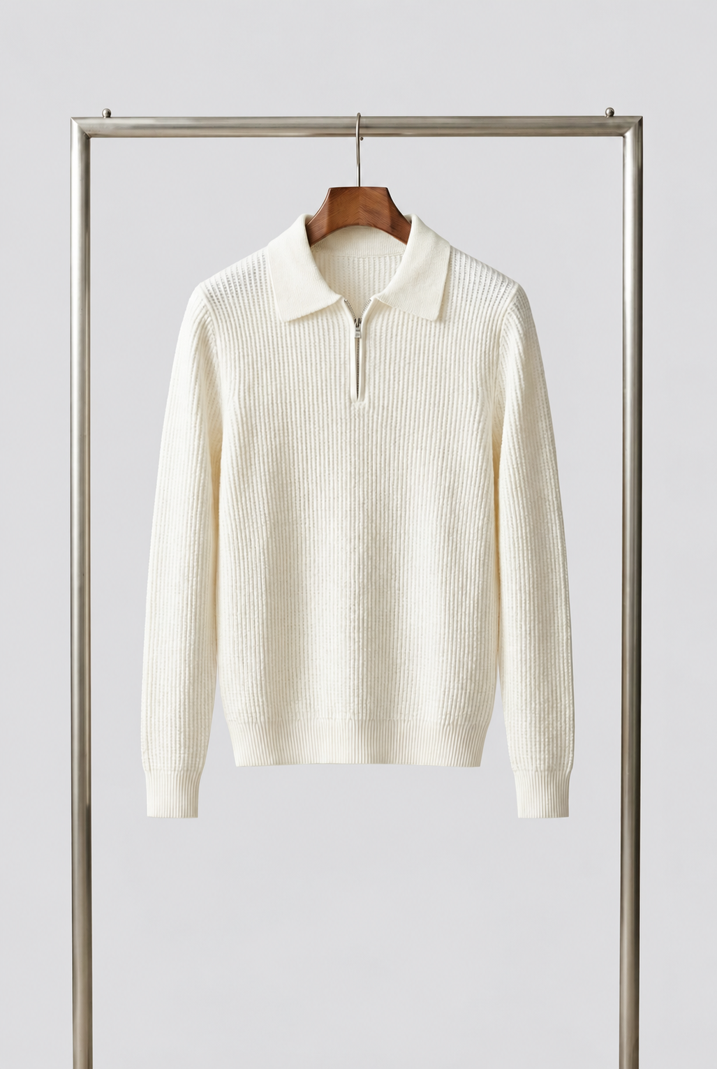 Montarello Men's Quarter Zip Jumper Waffle Knit
