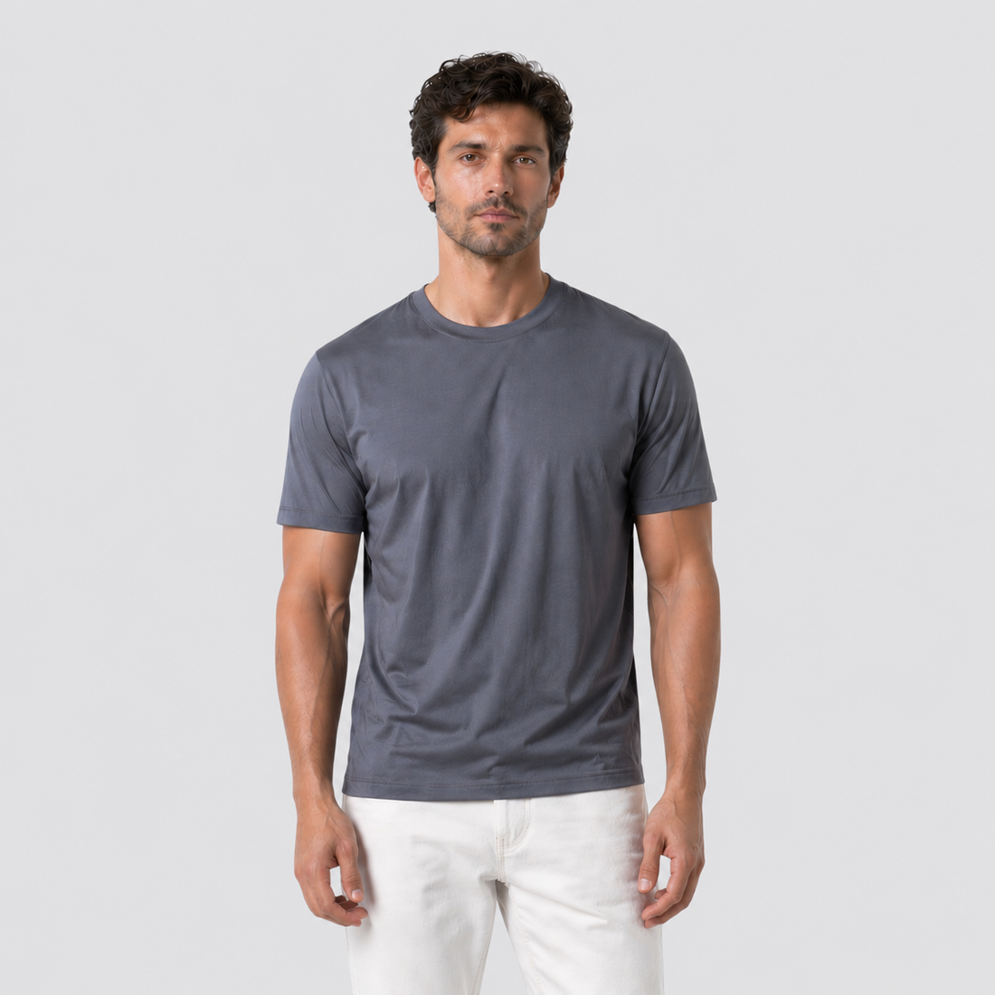 Montarello Men's Ice Silk Lightweight Cooling Crew Neck T-Shirt