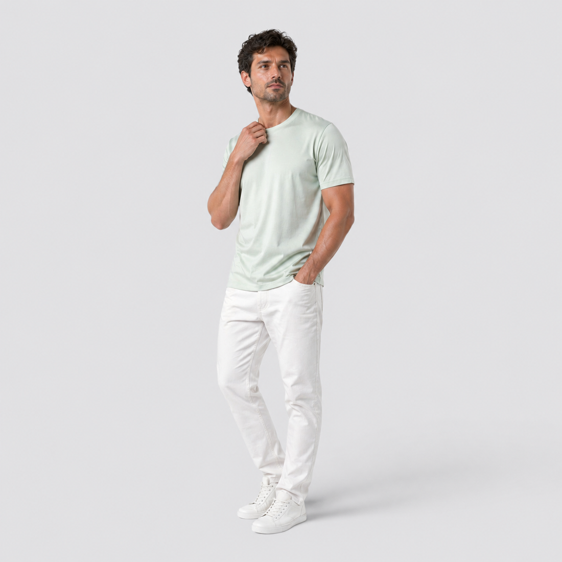 Montarello Men's Ice Silk Lightweight Cooling Crew Neck T-Shirt