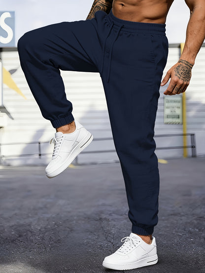 Montarello Linen-Look Men's Jogger Trousers