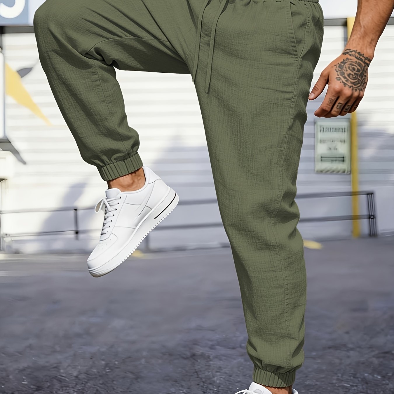 Montarello Linen-Look Men's Jogger Trousers