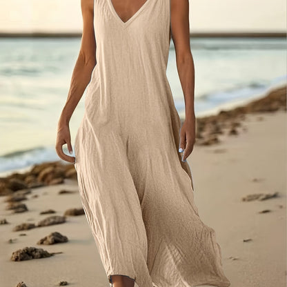 Montarello V-Neck Sleeveless Maxi Dress Women's