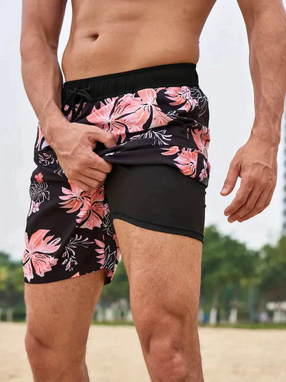 Montarello Men’s Compression-Lined Swim Shorts