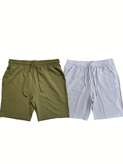 Montarello Linen-Look Men's Shorts – 2-Pack