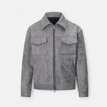 Montarello Men's Suede-Look Jacket with Relaxed Fit