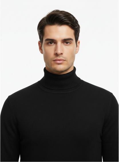 Montarello Classic Turtleneck Knit Sweater