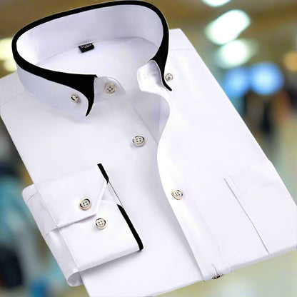 Montarello Contrast Collar Men's Formal Shirt