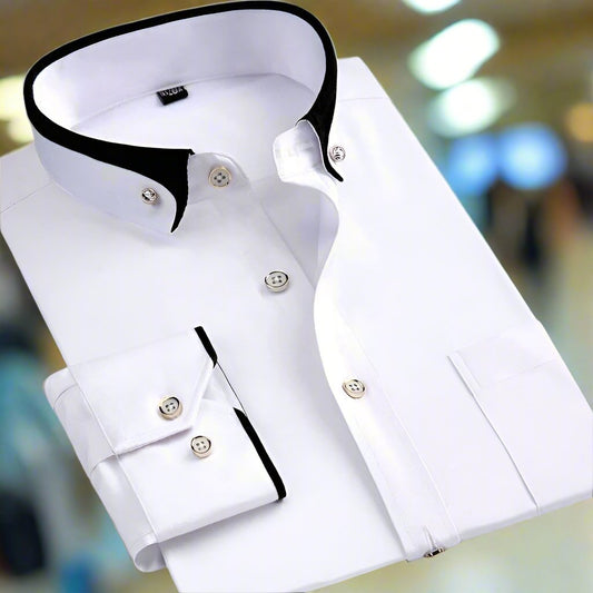 Montarello Contrast Collar Men's Formal Shirt