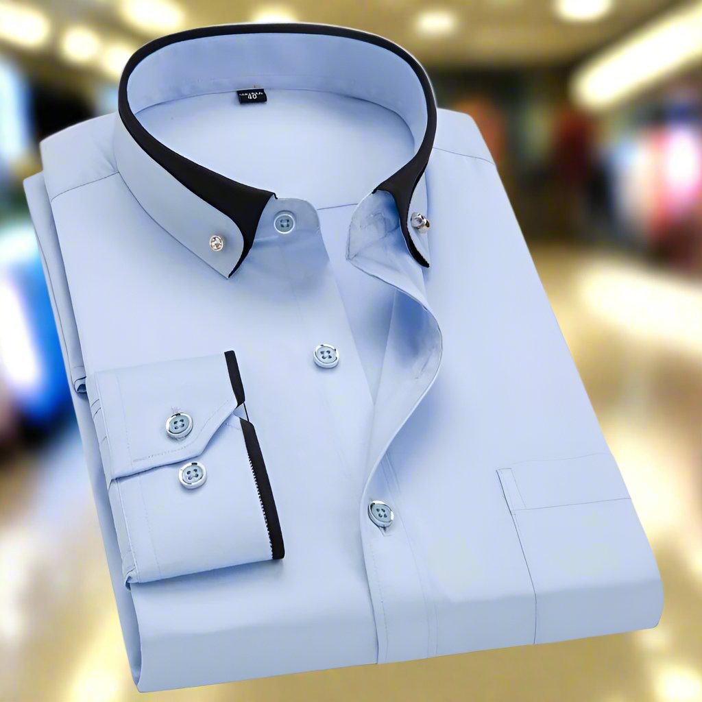 Montarello Contrast Collar Men's Formal Shirt