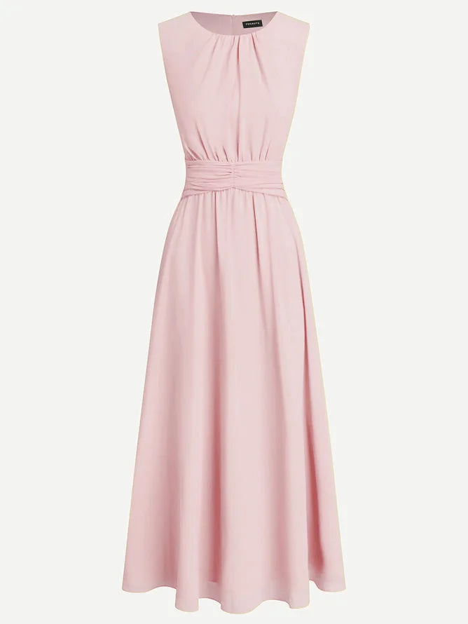 Montarello Women's Chiffon Sleeveless Maxi Dress A-Line
