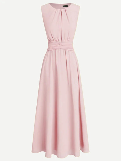 Montarello Women's Chiffon Sleeveless Maxi Dress A-Line
