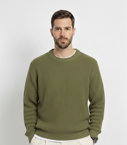 Montarello Ribbed Knit Crew Sweater