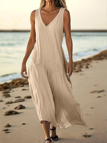 Montarello V-Neck Sleeveless Maxi Dress Women's