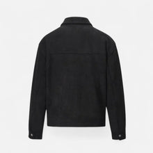 Montarello Men's Suede-Look Jacket with Relaxed Fit