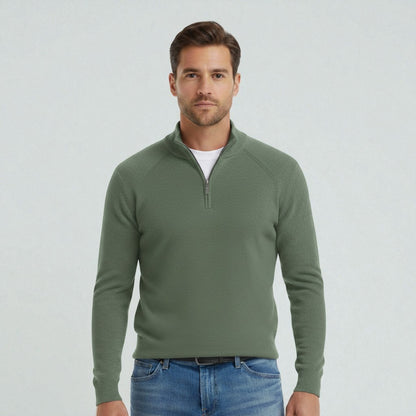 Montarello Luxe Half-Zip Knit Sweater