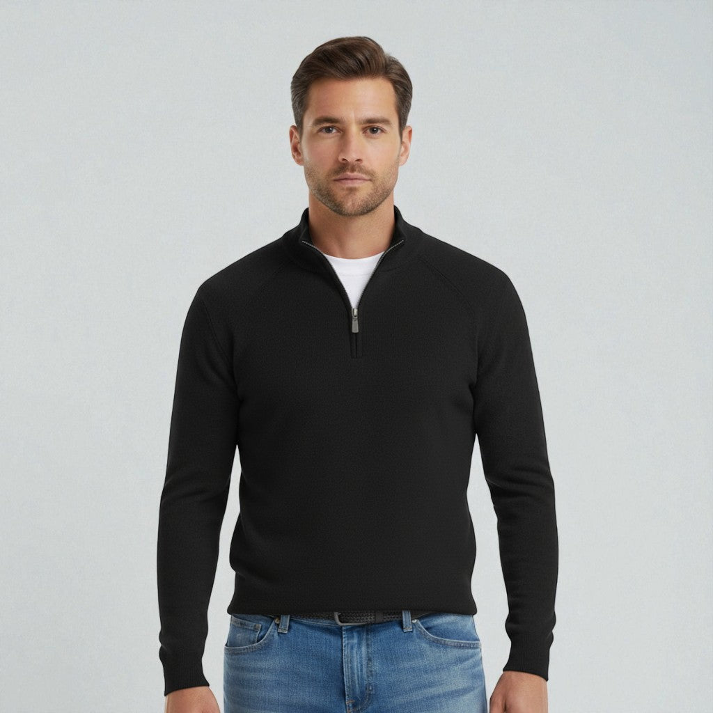 Montarello Luxe Half-Zip Knit Sweater