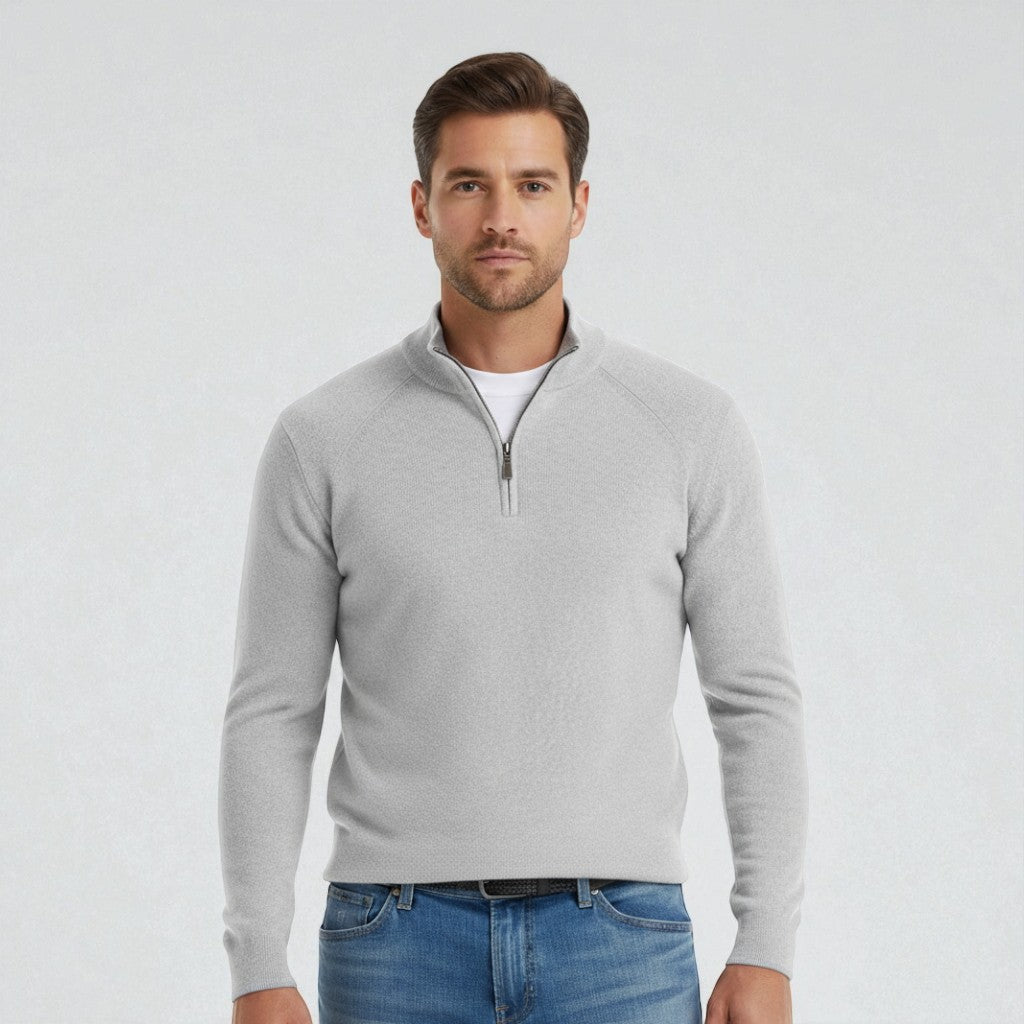 Montarello Luxe Half-Zip Knit Sweater
