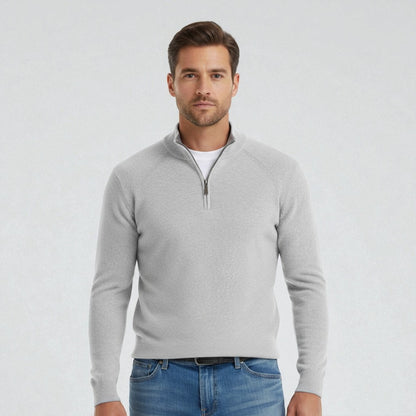 Montarello Luxe Half-Zip Knit Sweater
