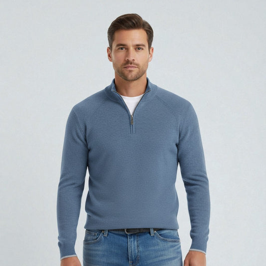 Montarello Luxe Half-Zip Knit Sweater