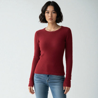 Montarello VelvetMesh Fitted Knit Top
