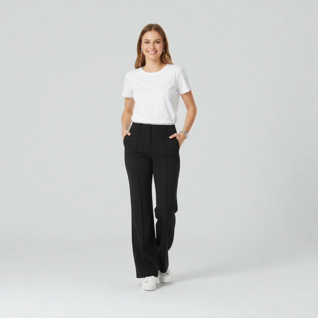 Montarello SculptFit Tailored Wide-Leg Pants