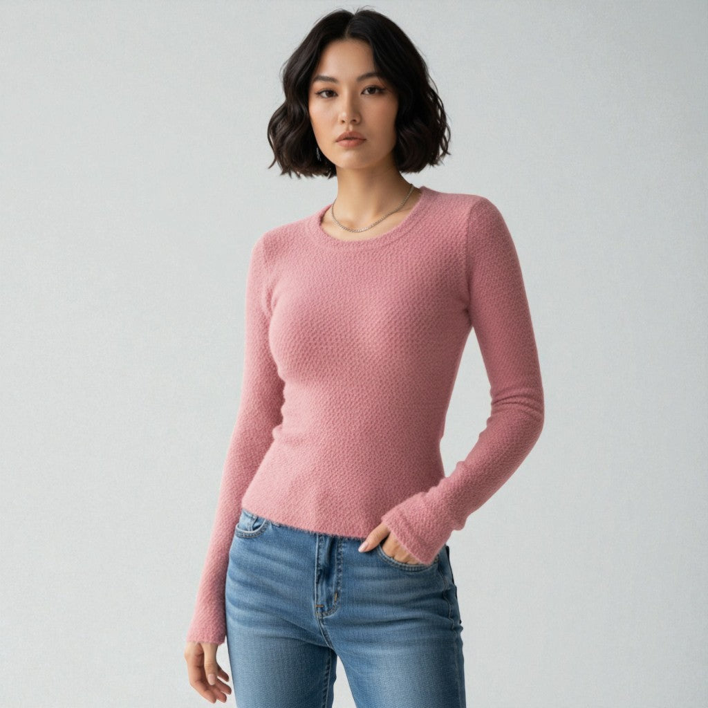 Montarello VelvetMesh Fitted Knit Top