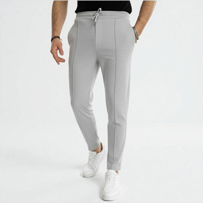 Montarello Textured Smart-Casual Drawstring Trousers