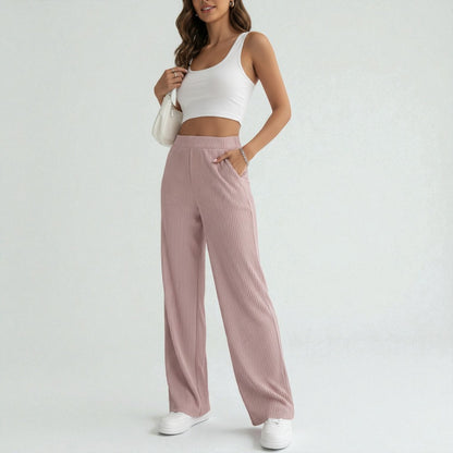 Montarello SoftFlow Ribbed Wide-Leg Lounge Pants