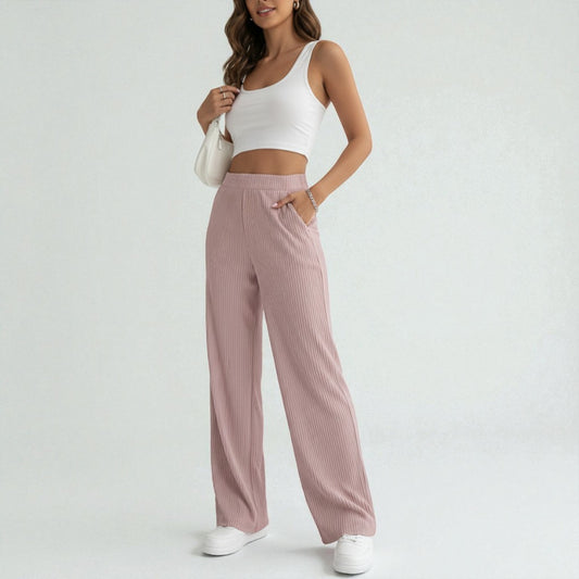Montarello SoftFlow Ribbed Wide-Leg Lounge Pants