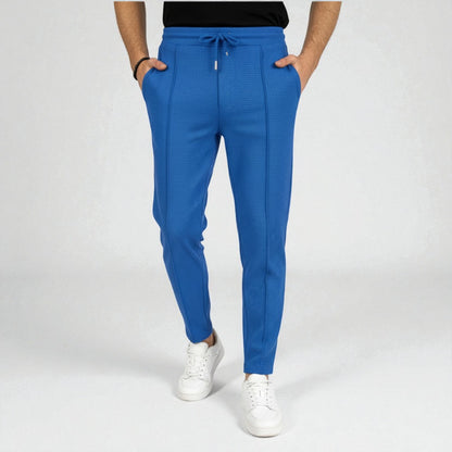 Montarello Textured Smart-Casual Drawstring Trousers