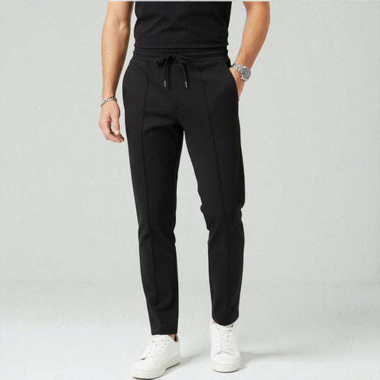 Montarello Textured Smart-Casual Drawstring Trousers