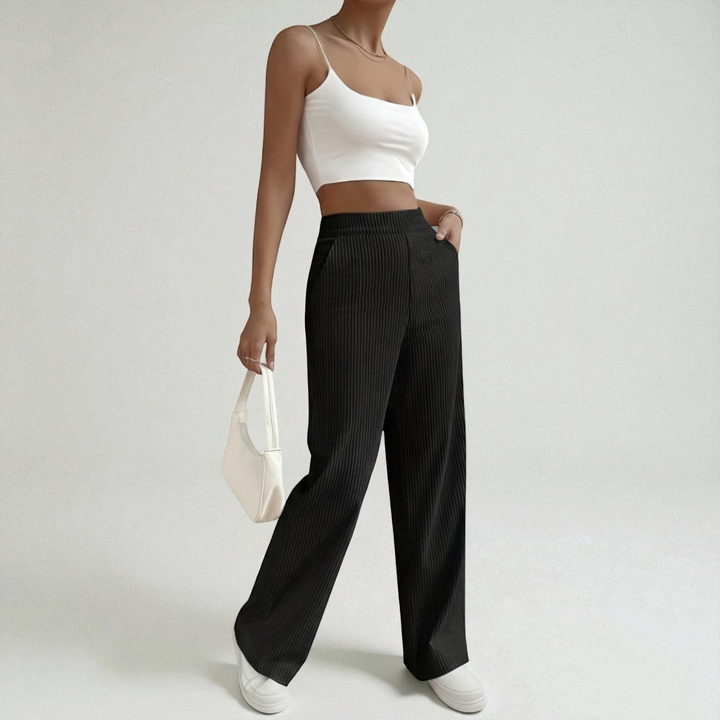 Montarello SoftFlow Ribbed Wide-Leg Lounge Pants