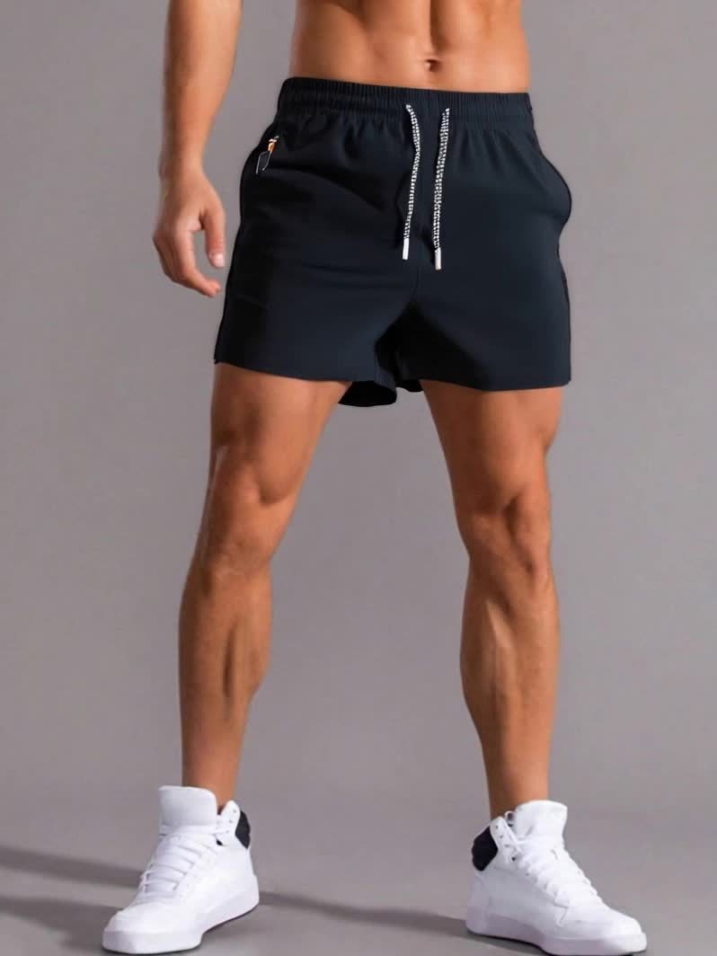 Montarello Men's Gym Shorts with Zip Pockets