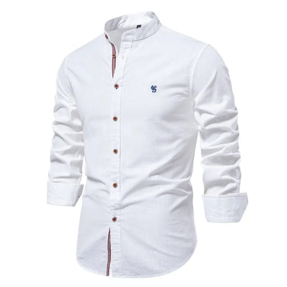 Montarello Stand Collar Men's Long Sleeve Shirt