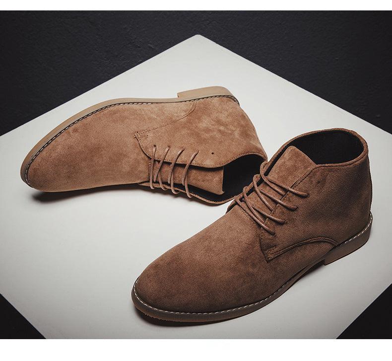 Montarello Men's Suede-Look Chukka Boots Lace-Up